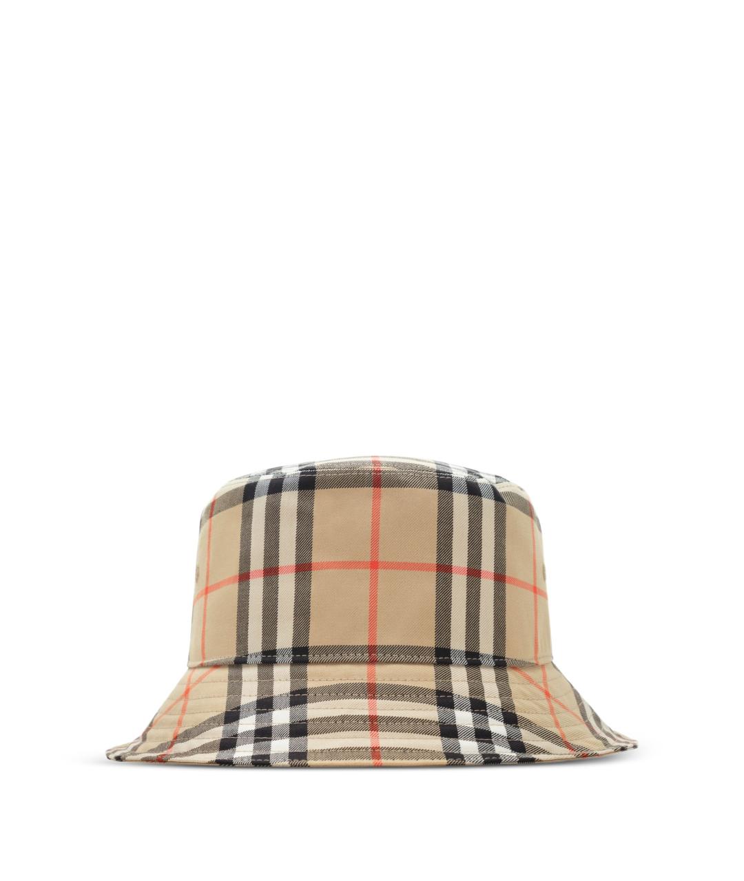 BURBERRY Бежевая хлопковая шляпа, фото 1