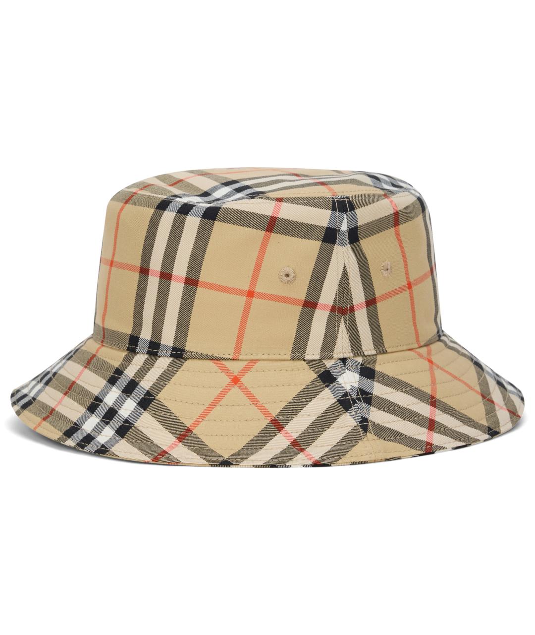 BURBERRY Бежевая хлопковая шляпа, фото 3