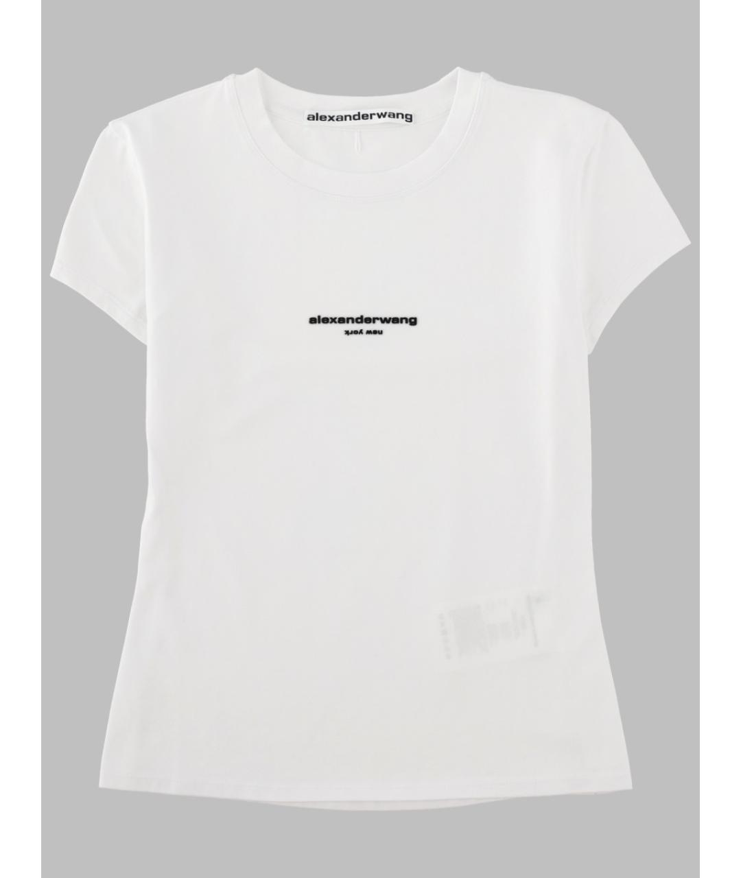 ALEXANDER WANG Белая хлопковая футболка, фото 3
