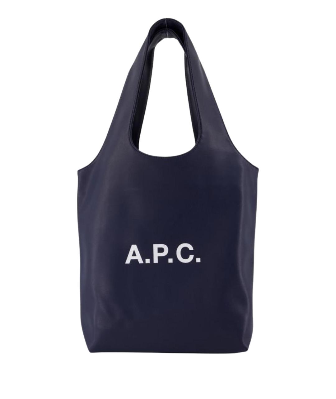 A.P.C. Синяя синтетическая сумка тоут, фото 1