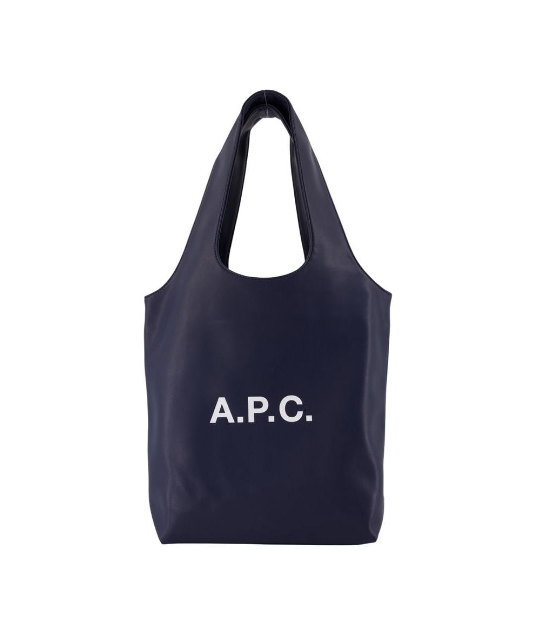 A.P.C. Синяя синтетическая сумка тоут, фото 3