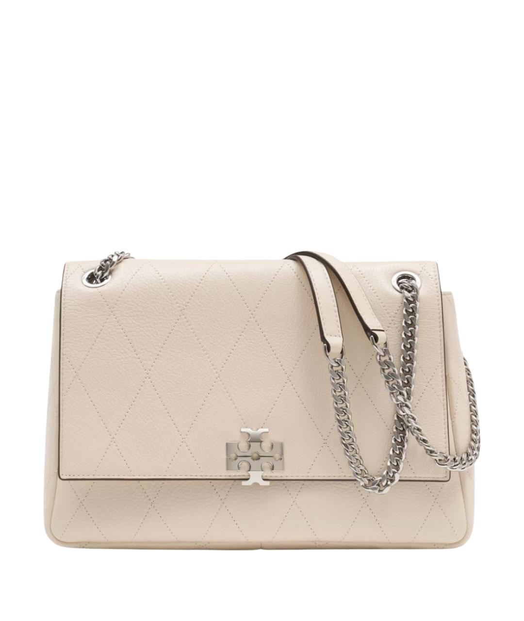 TORY BURCH Бежевая кожаная сумка через плечо, фото 1