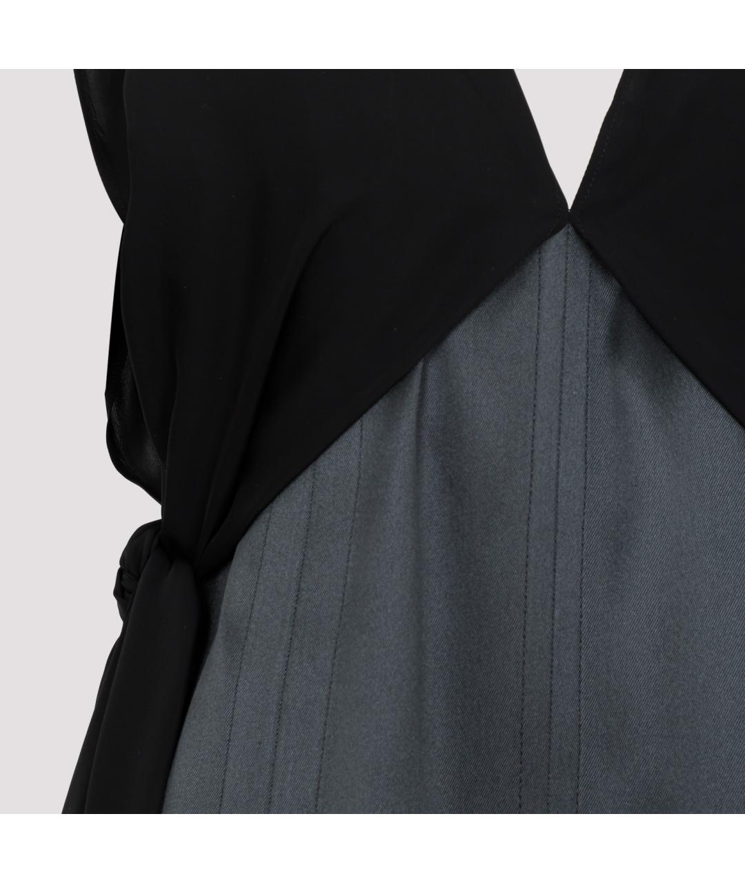 BOTTEGA VENETA Черное шелковое вечернее платье, фото 4