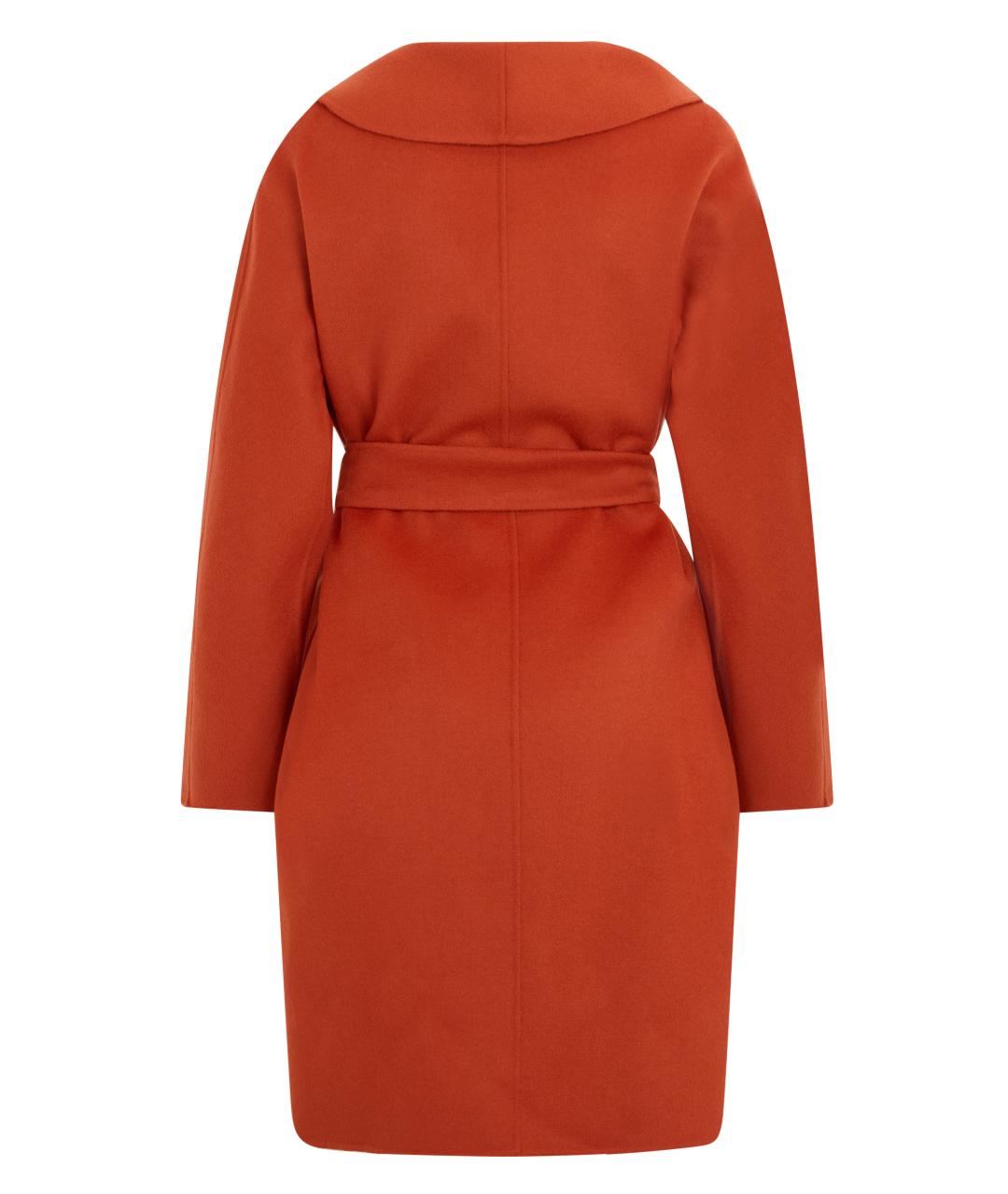 MAX MARA STUDIO Оранжевое кашемировое пальто, фото 2