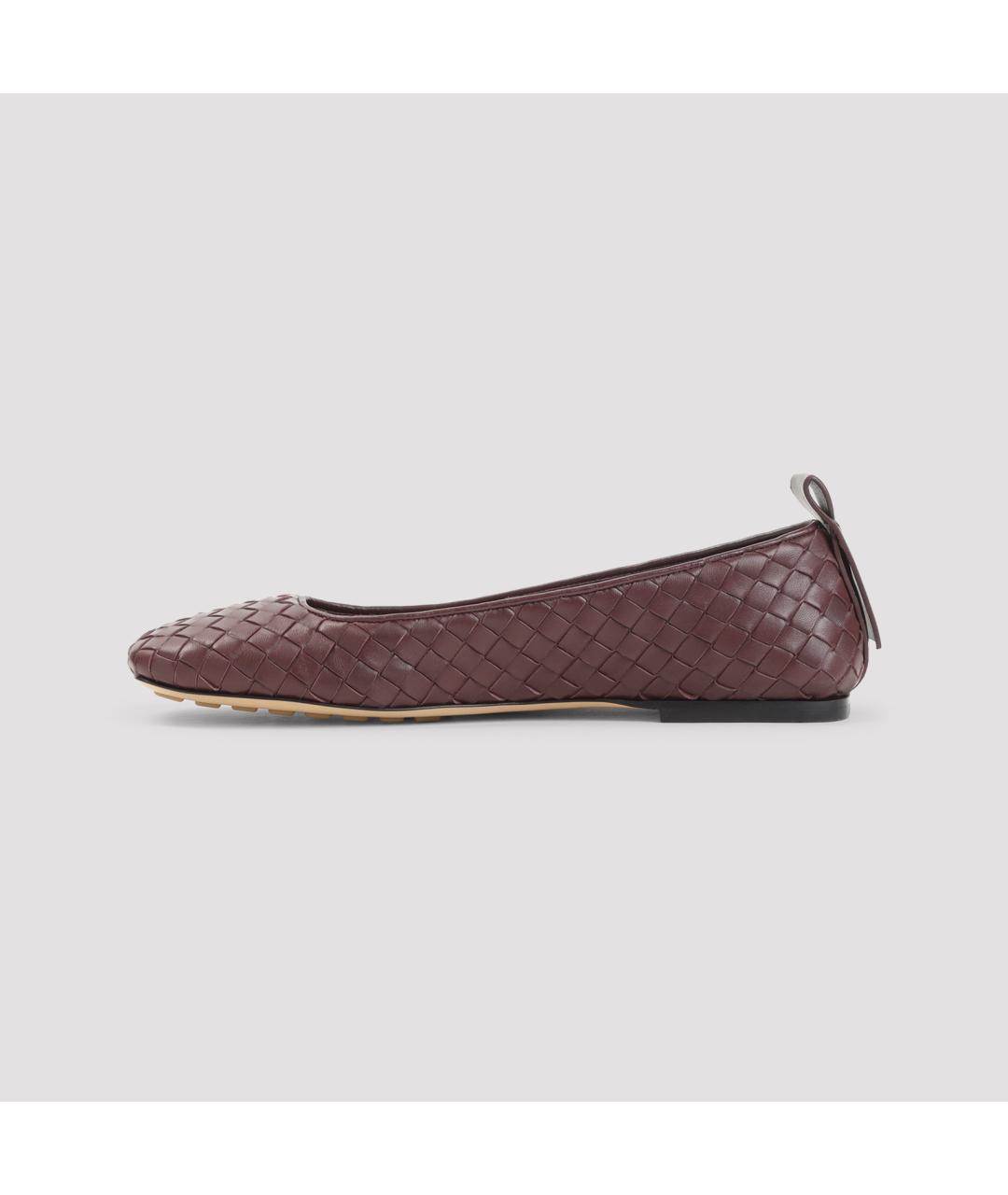 BOTTEGA VENETA Фиолетовые кожаные балетки, фото 2