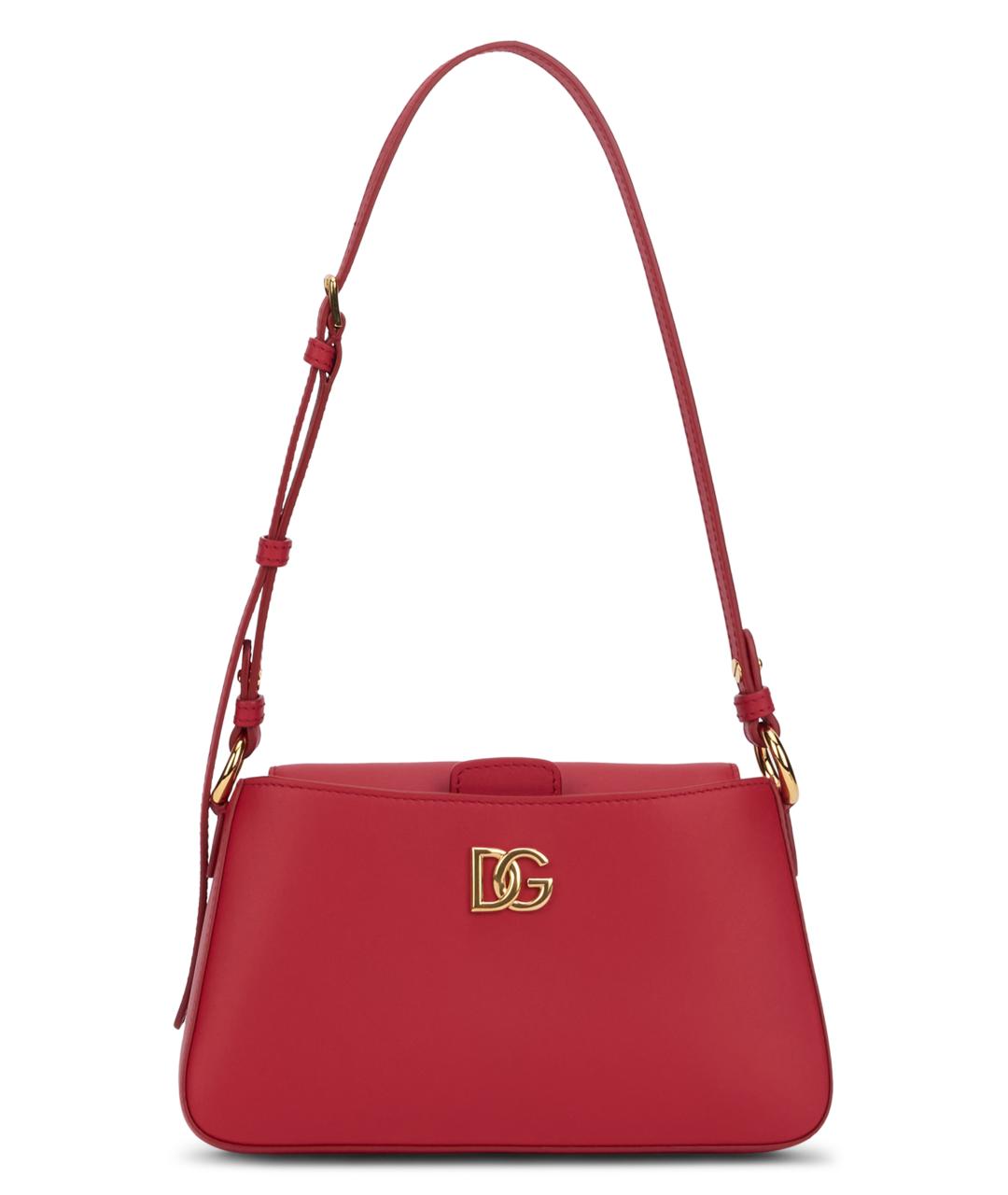 DOLCE&GABBANA Красная кожаная сумка через плечо, фото 1