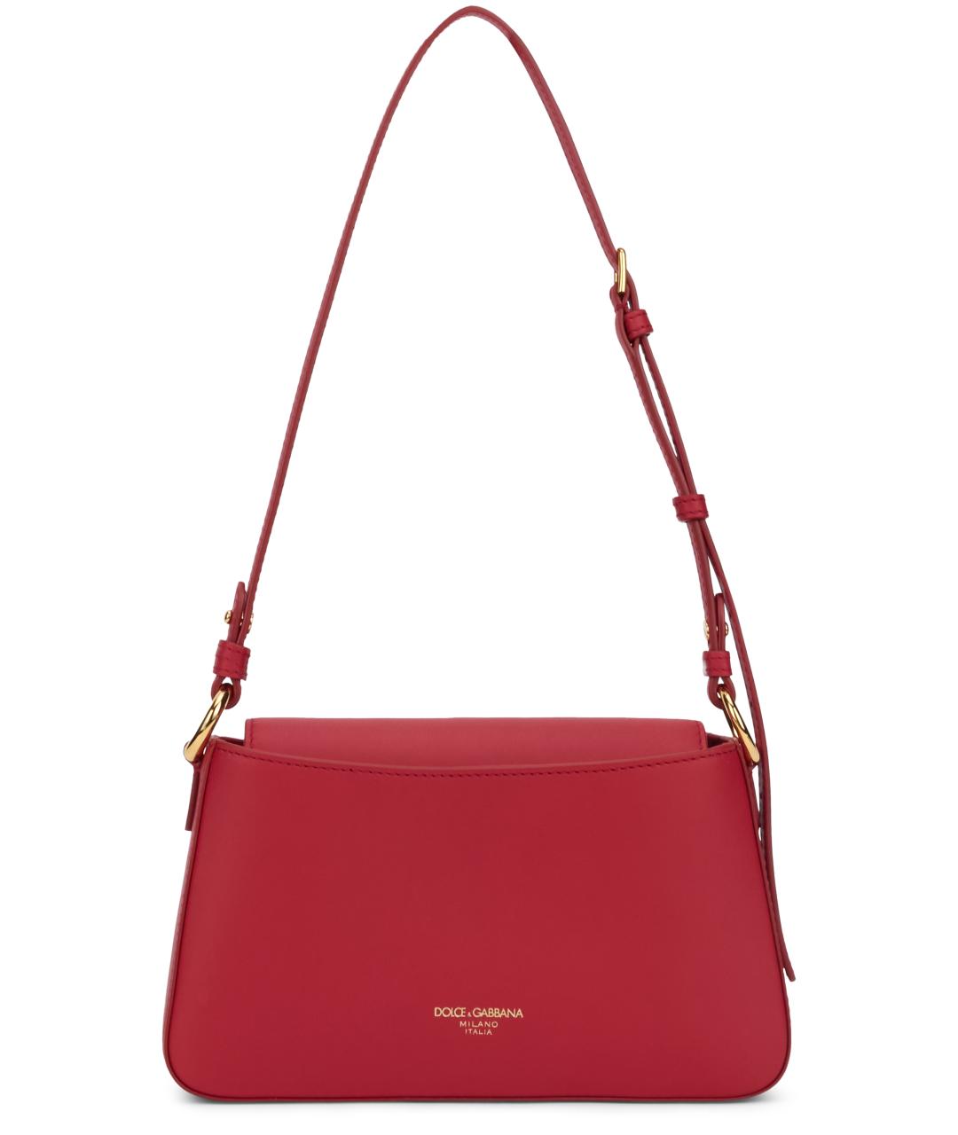 DOLCE&GABBANA Красная кожаная сумка через плечо, фото 3
