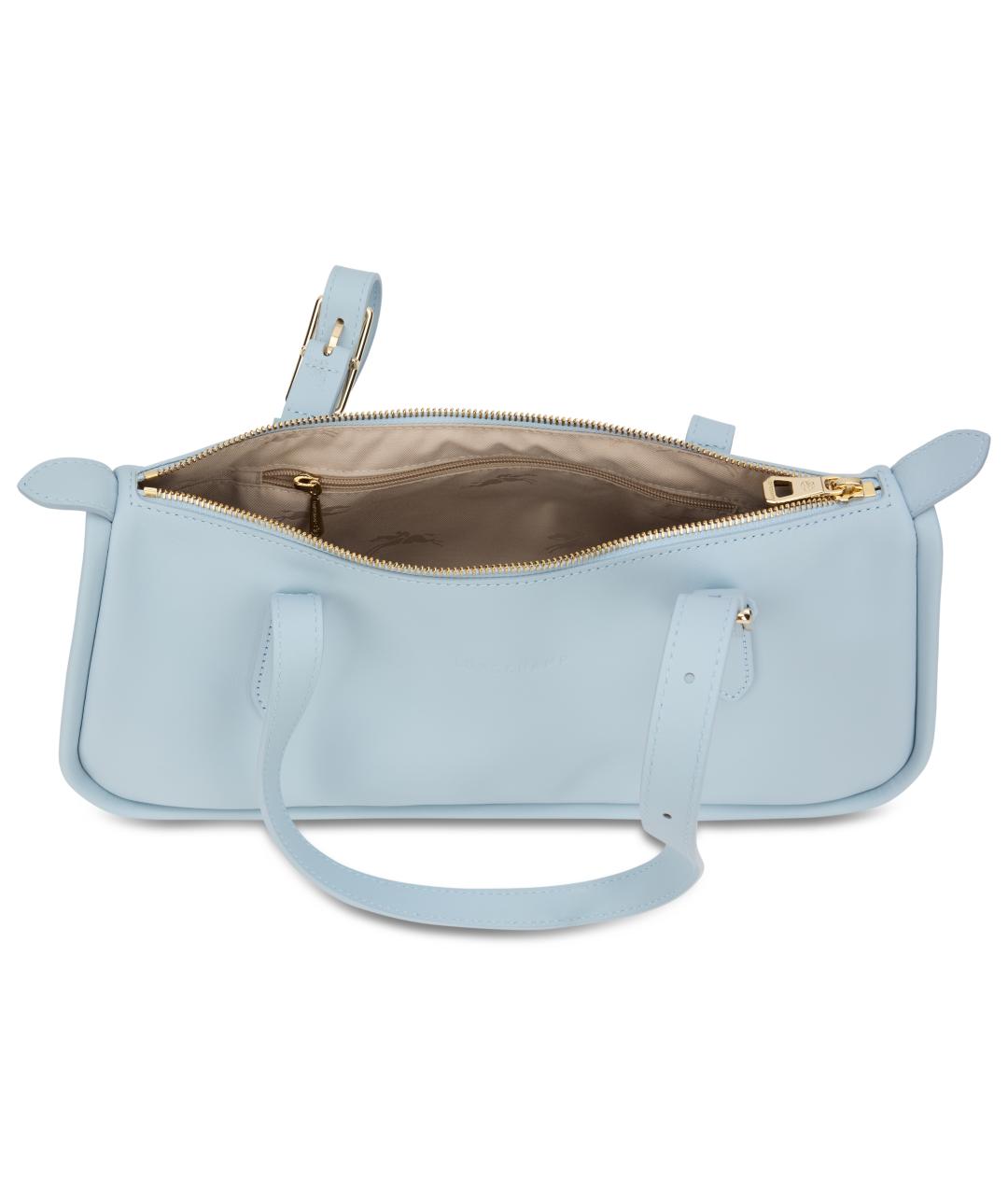 LONGCHAMP Голубая кожаная сумка через плечо, фото 4