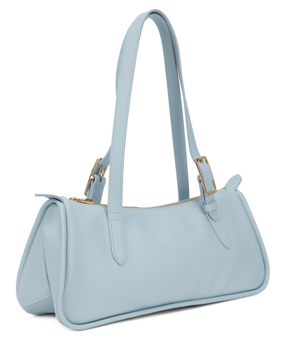 LONGCHAMP Голубая кожаная сумка через плечо, фото 3