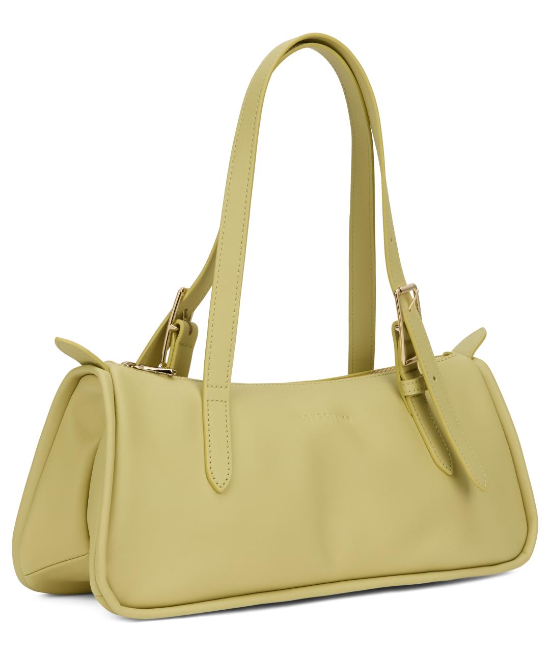 LONGCHAMP Желтая кожаная сумка через плечо, фото 3
