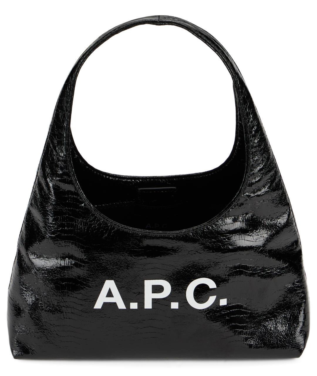 A.P.C. Черная синтетическая сумка через плечо, фото 5