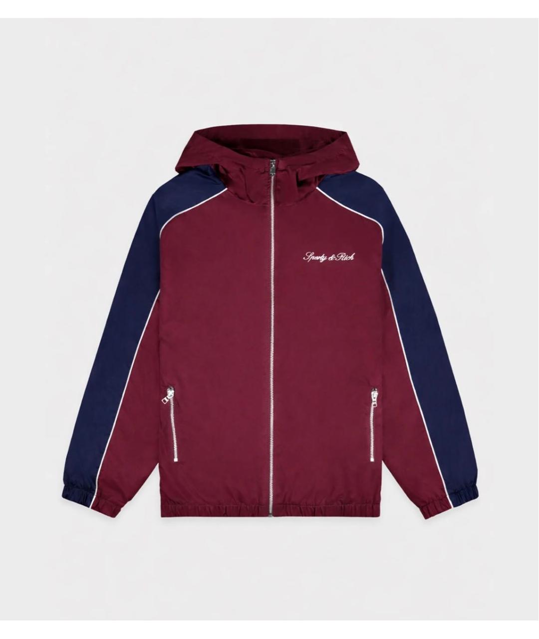 SPORTY AND RICH Бордовая полиэстеровая спортивная куртка, фото 8