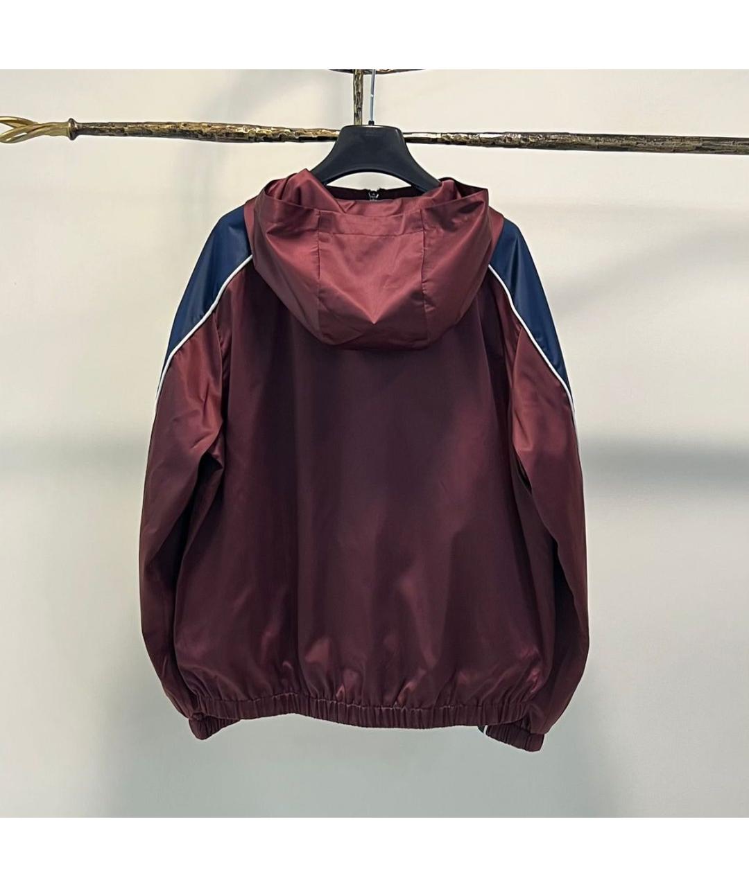 SPORTY AND RICH Бордовая полиэстеровая спортивная куртка, фото 2