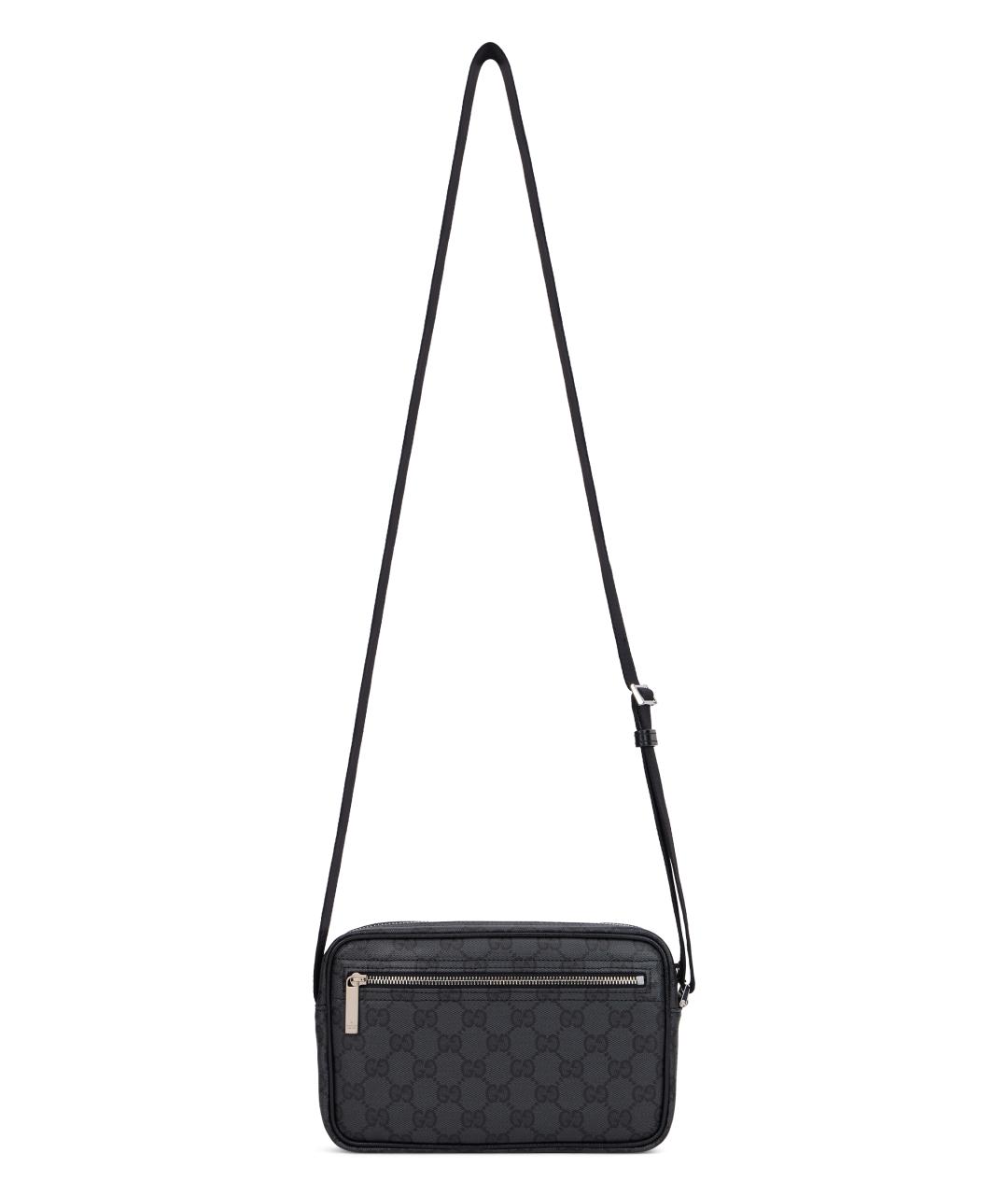 GUCCI Черная хлопковая сумка через плечо, фото 4