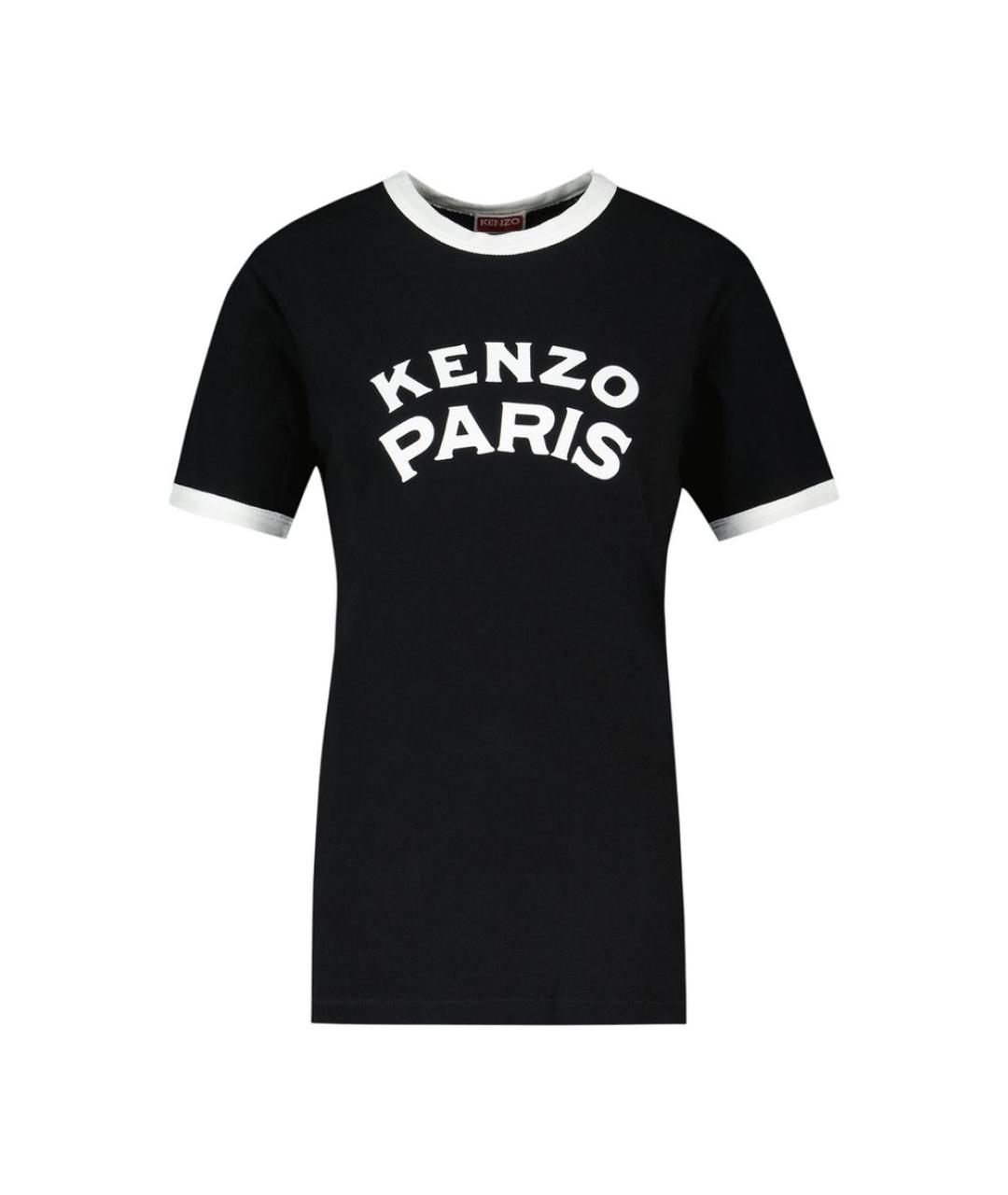 KENZO Черная хлопковая футболка, фото 1