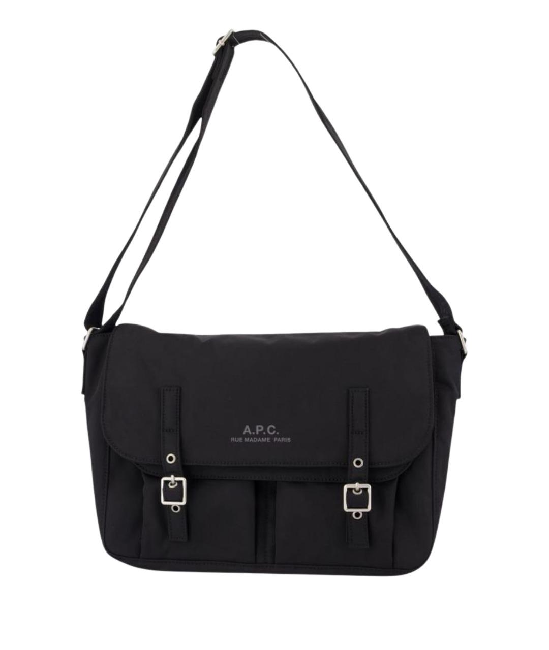 A.P.C. Черная синтетическая сумка на плечо, фото 1