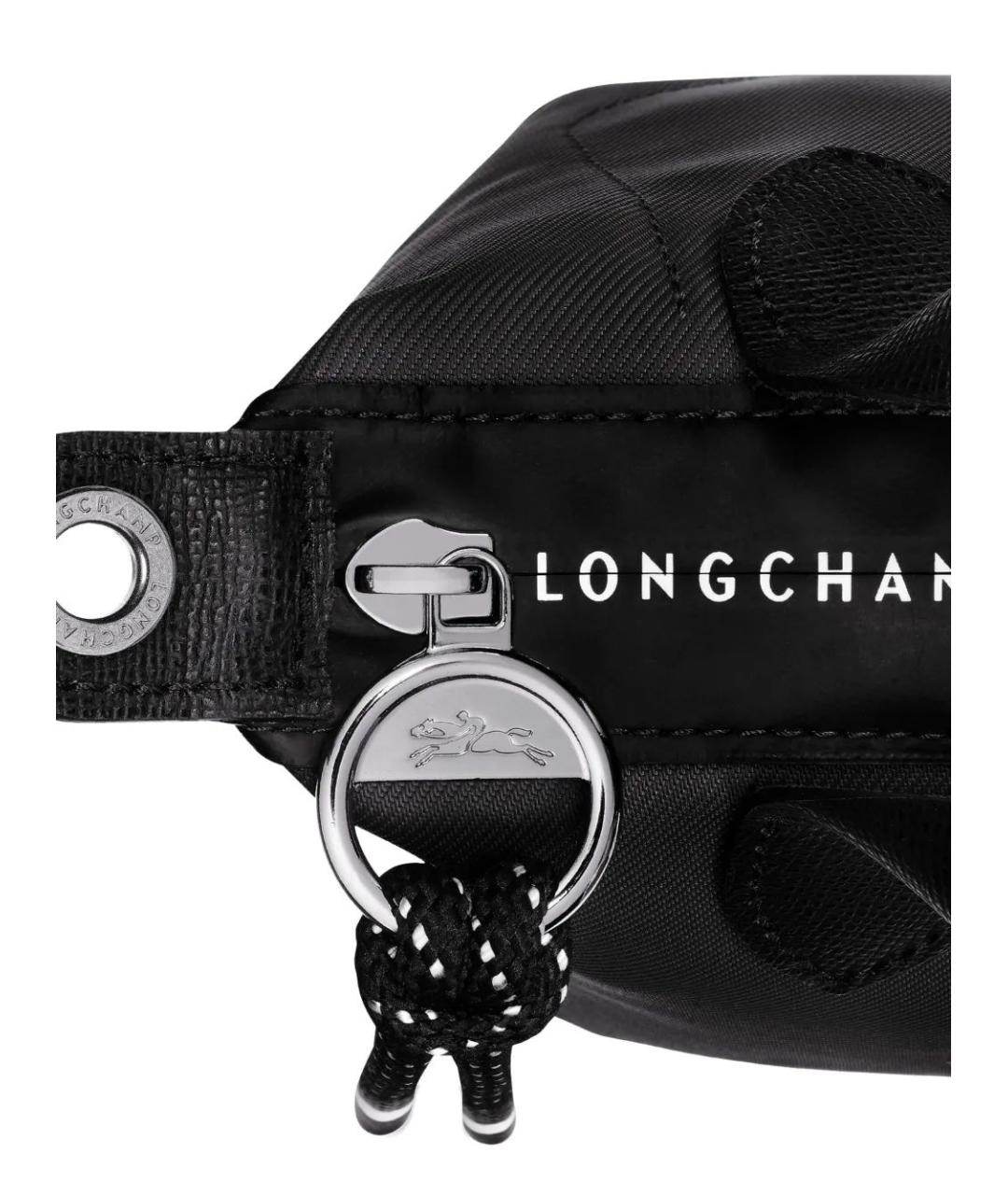 LONGCHAMP Черная синтетическая сумка с короткими ручками, фото 5