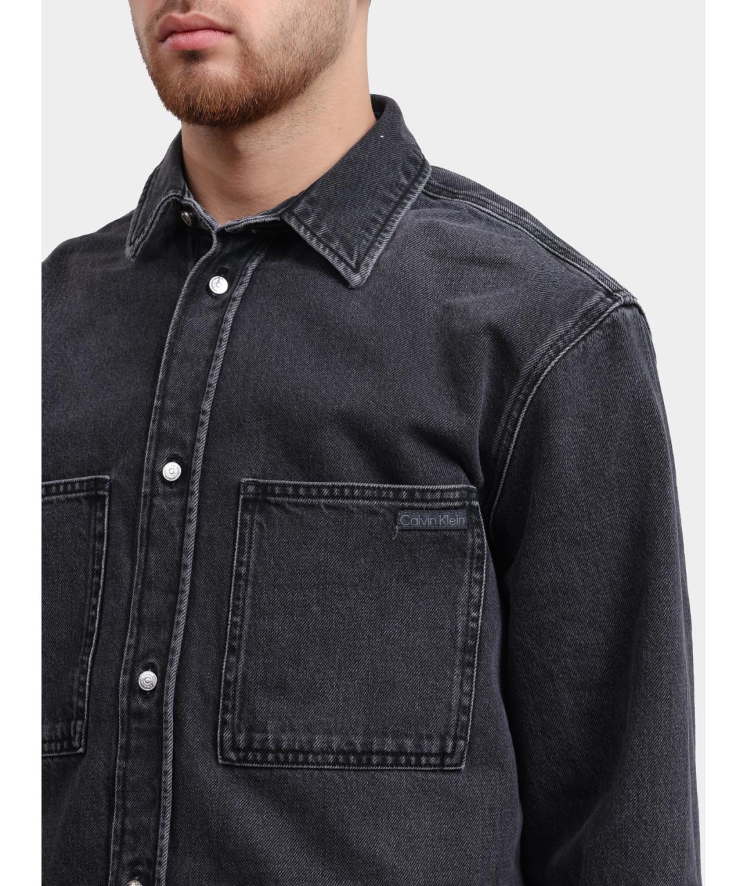 CALVIN KLEIN Серая кэжуал рубашка, фото 4