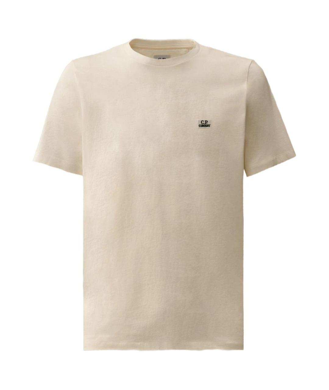 CP COMPANY Белая хлопковая футболка, фото 1