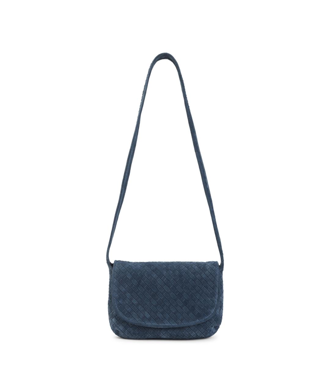 BOTTEGA VENETA Синяя кожаная сумка на плечо, фото 1