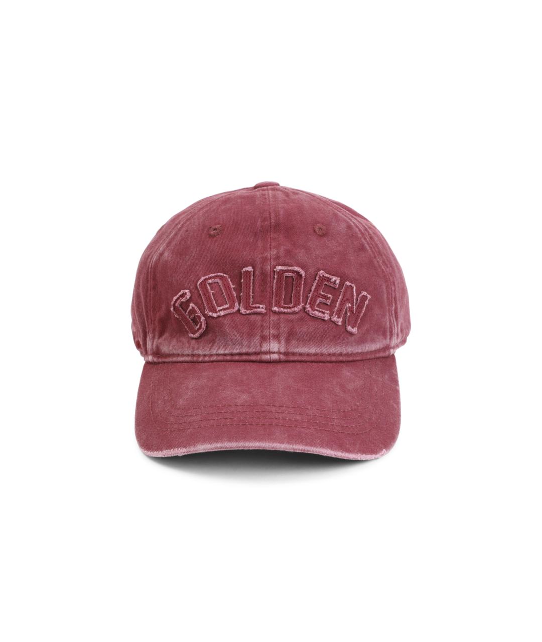 GOLDEN GOOSE Розовая хлопковая кепка/бейсболка, фото 1