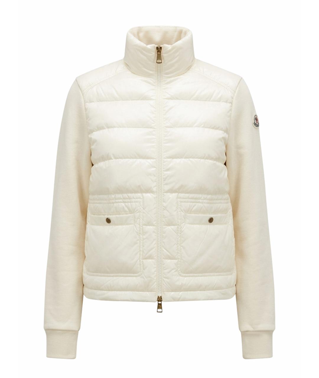 MONCLER Белая полиамидовая куртка, фото 1
