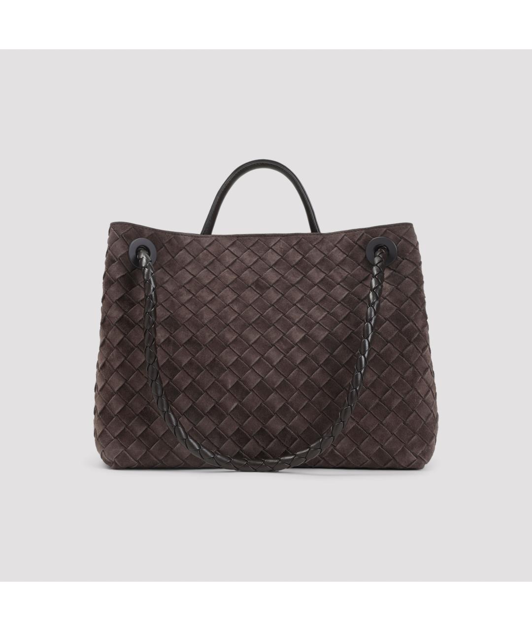 BOTTEGA VENETA Коричневая замшевая сумка тоут, фото 3