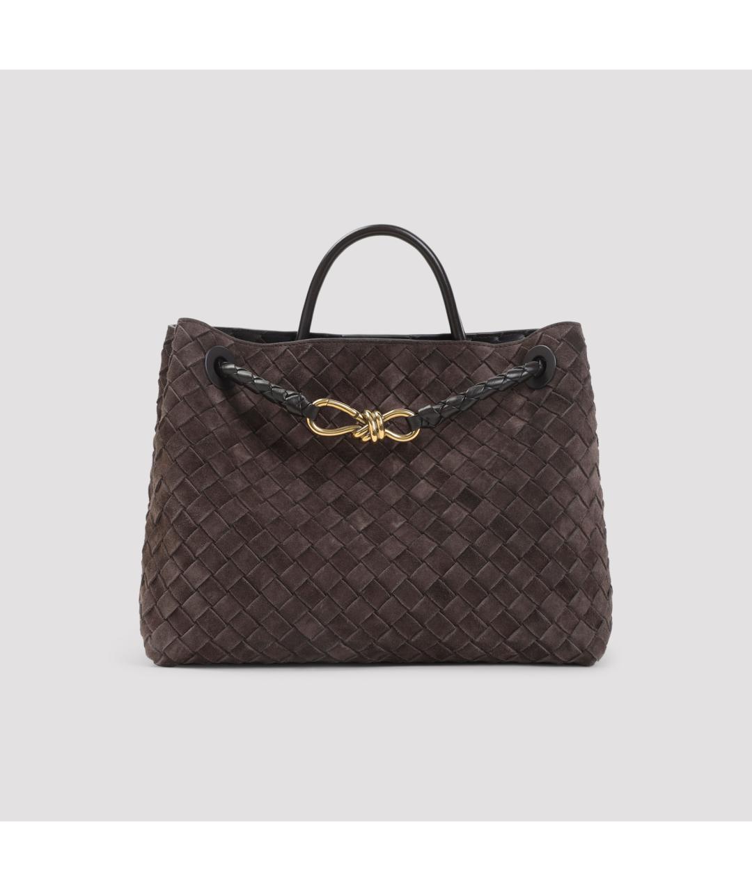 BOTTEGA VENETA Коричневая замшевая сумка тоут, фото 2