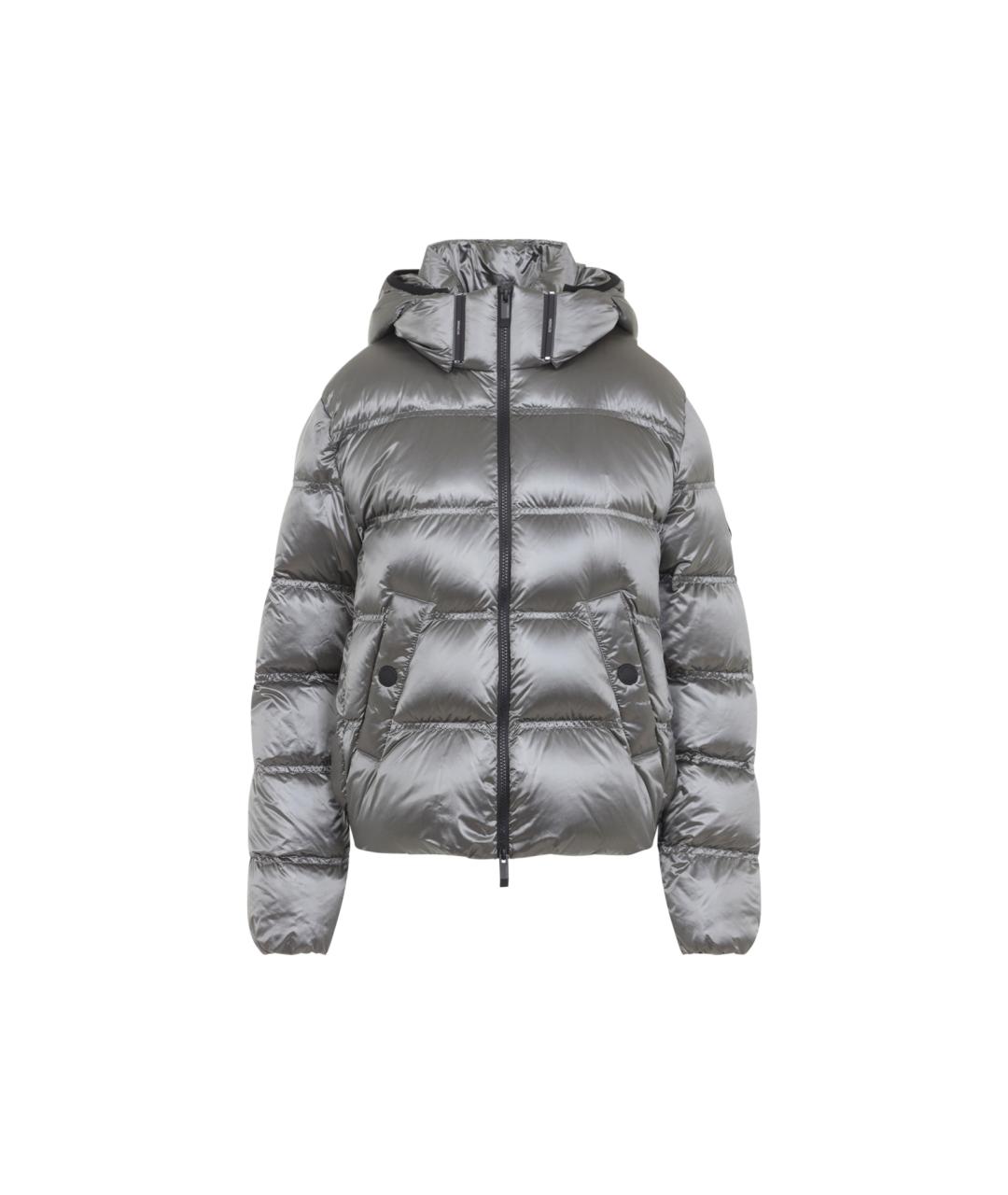 MONCLER Серая полиамидовая куртка, фото 1