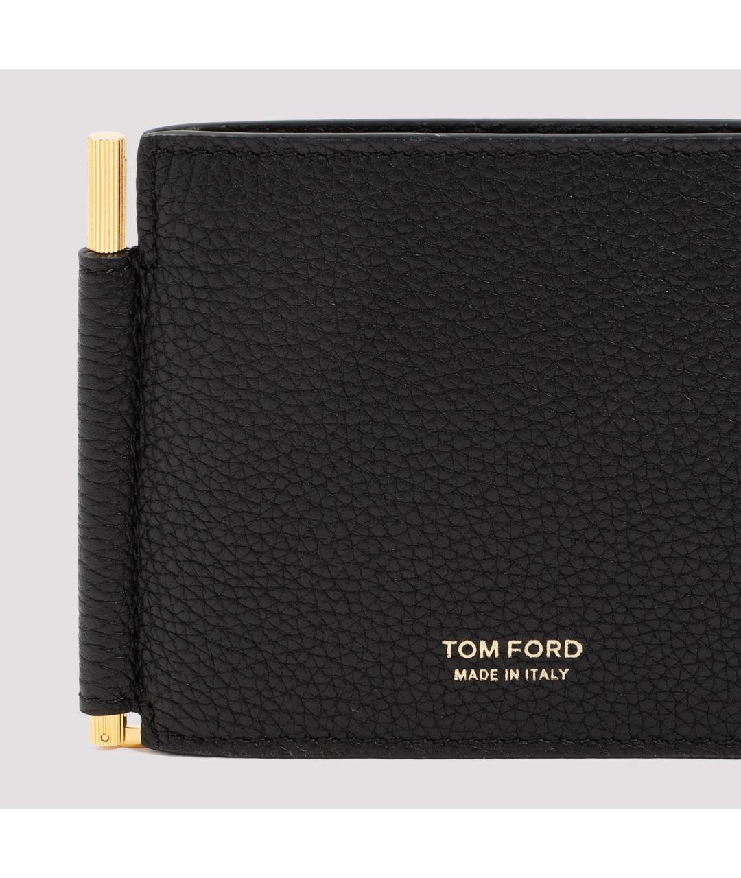 TOM FORD Черный кожаный кошелек, фото 5