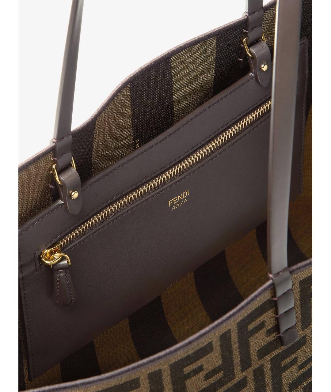 FENDI Коричневая сумка тоут, фото 5