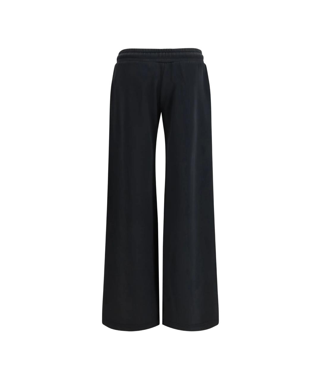 OFF-WHITE Черные хлопковые прямые брюки, фото 2
