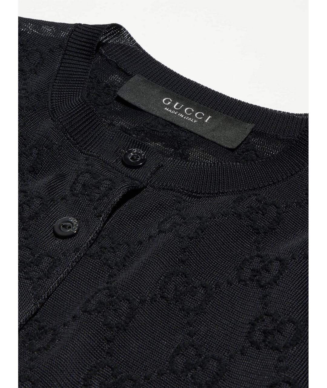 GUCCI Черный вискозный кардиган, фото 4