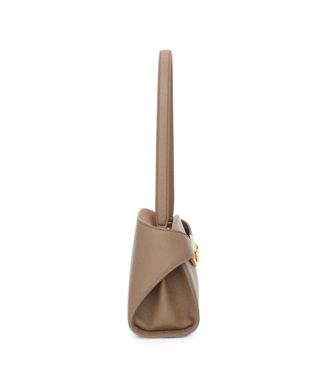 FERRAGAMO Коричневая кожаная сумка через плечо, фото 5