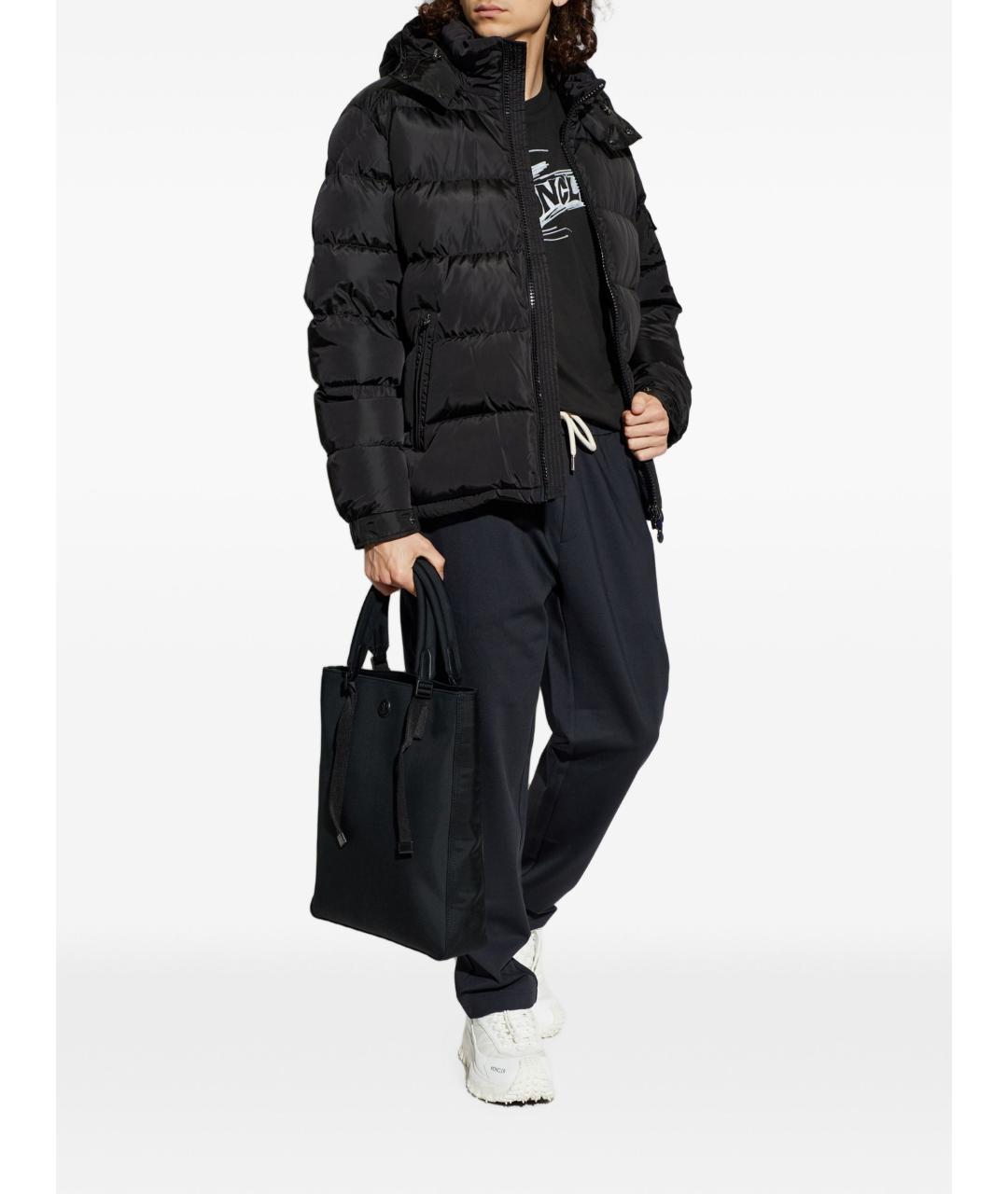 MONCLER Черная полиамидовая куртка, фото 5