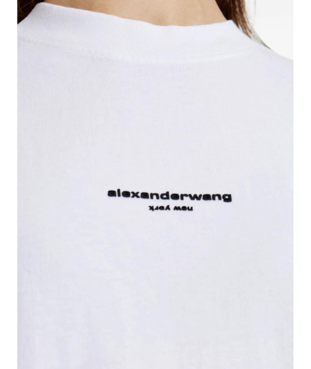 ALEXANDER WANG Белая хлопковая футболка, фото 3