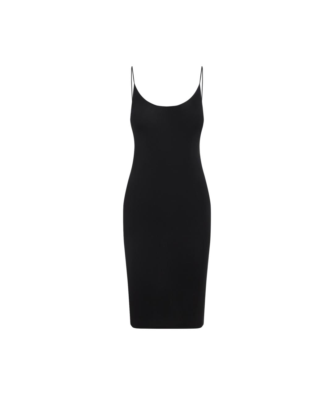 SAINT LAURENT Черное вискозное повседневное платье, фото 1