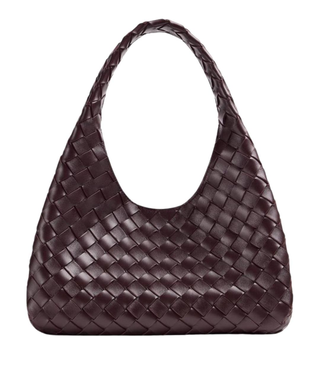 BOTTEGA VENETA Бордовая кожаная сумка через плечо, фото 1