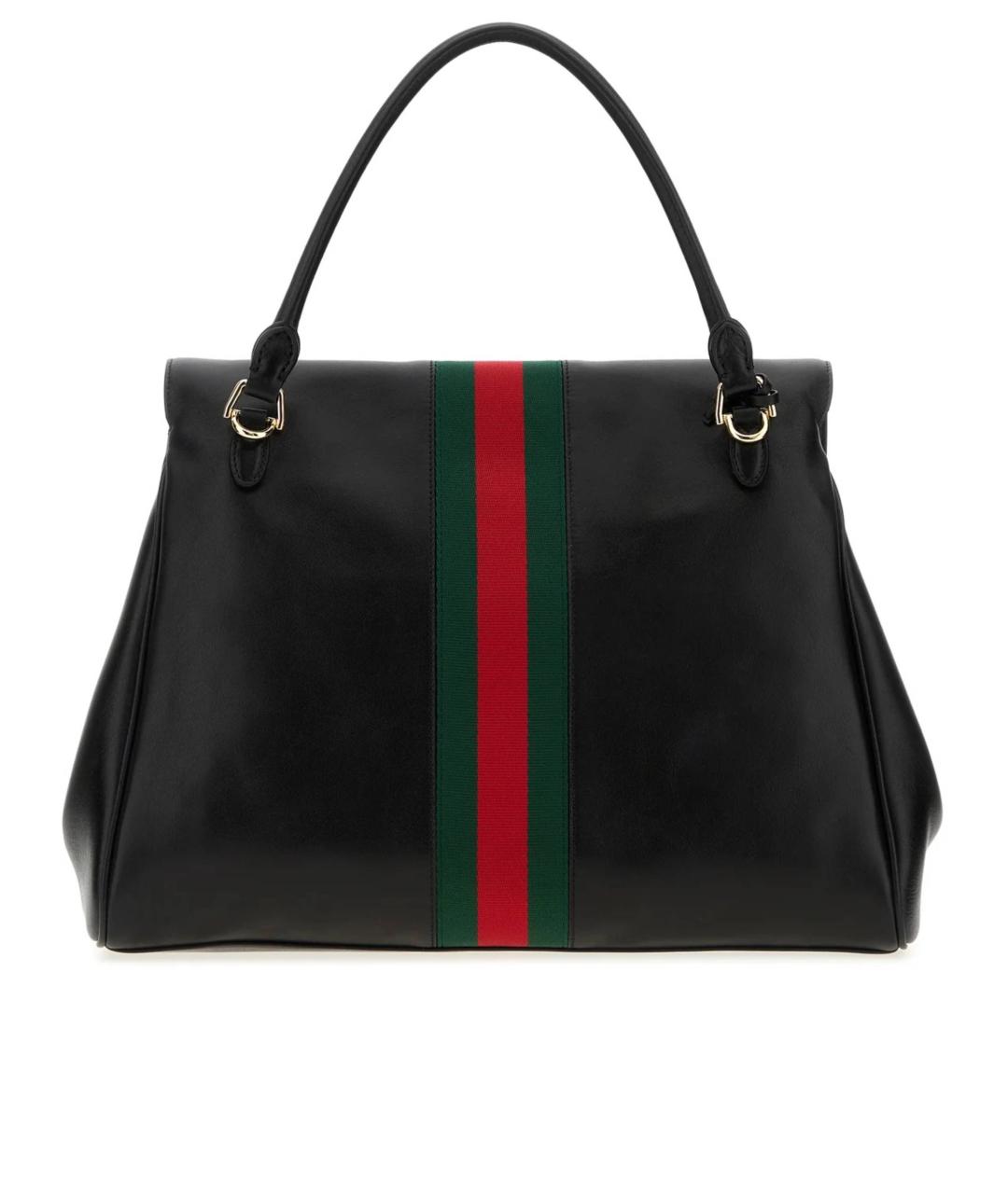 GUCCI Черная кожаная сумка через плечо, фото 3
