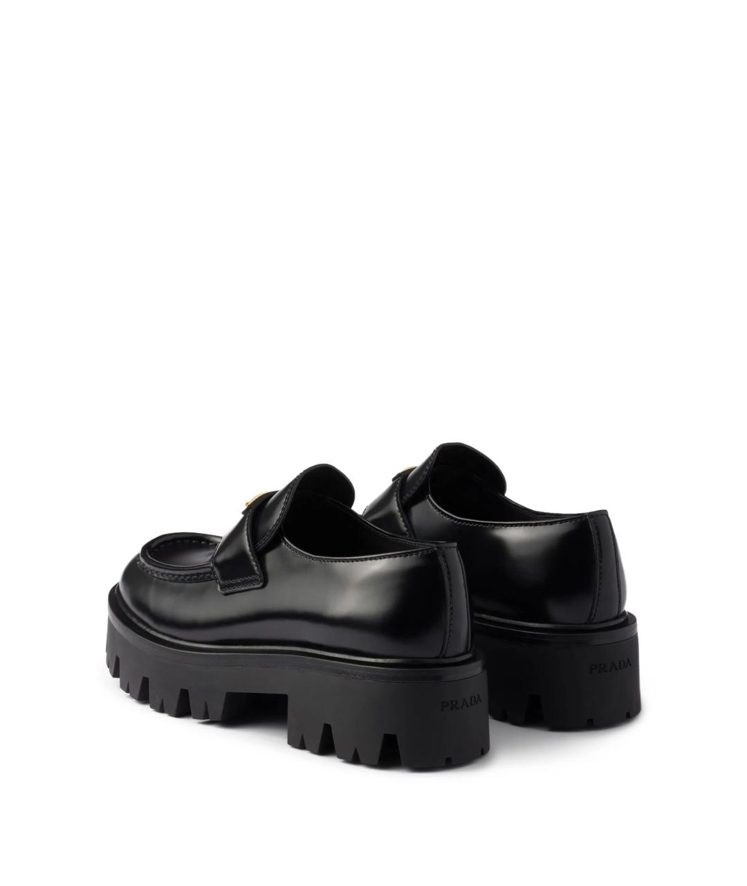 PRADA Черные кожаные лоферы, фото 3