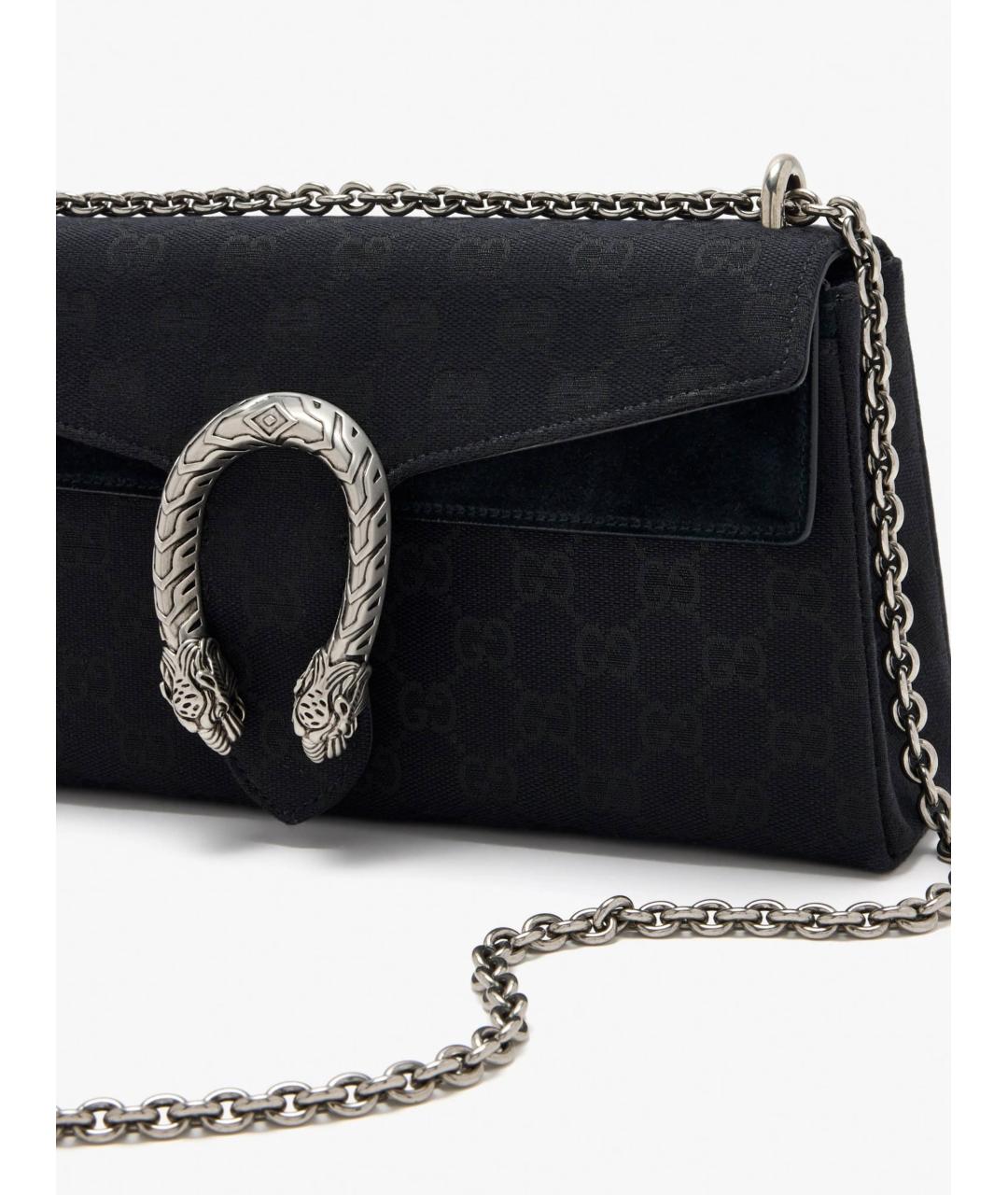 GUCCI Черная тканевая сумка через плечо, фото 2