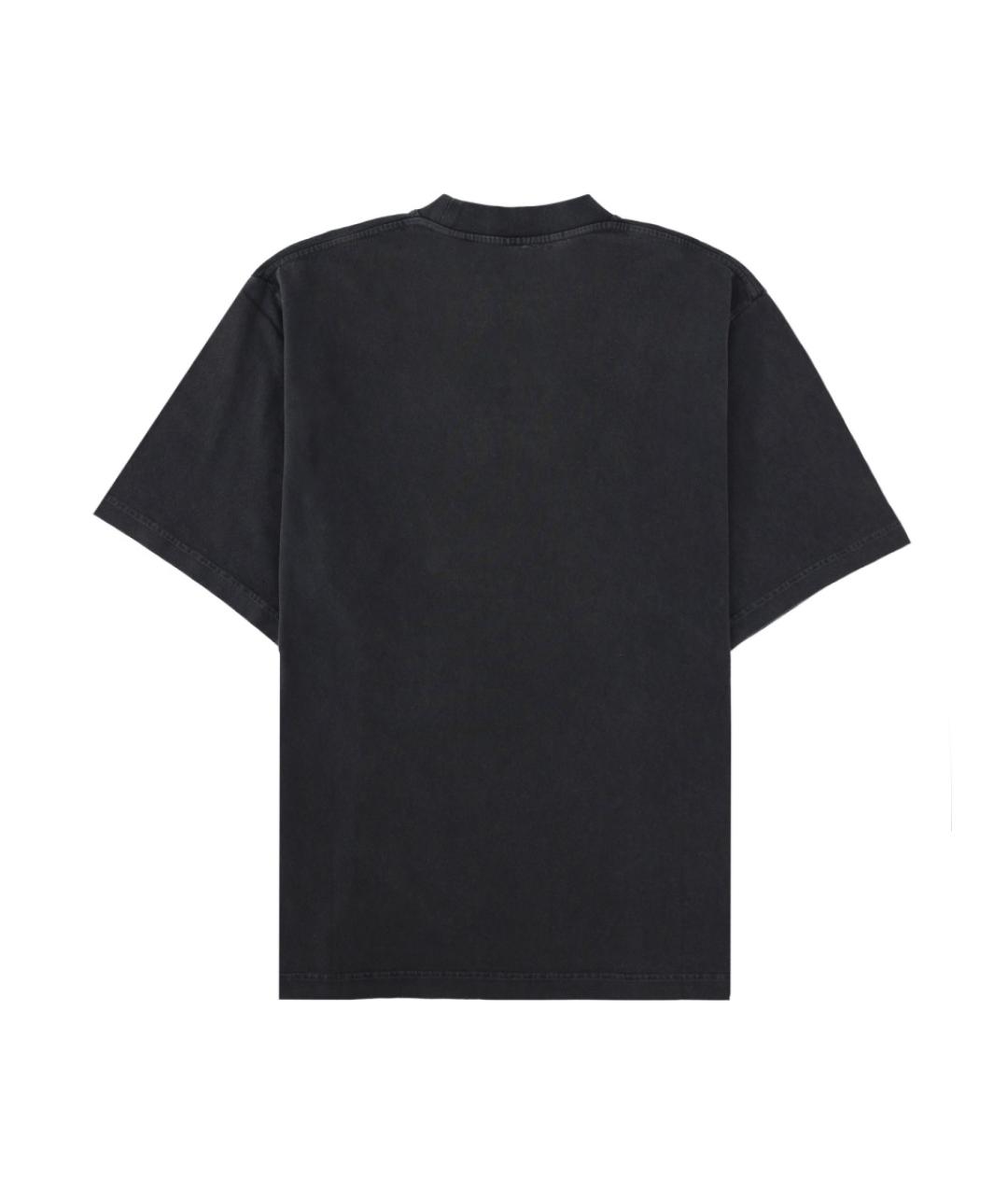 ALEXANDER WANG Черная хлопковая футболка, фото 2