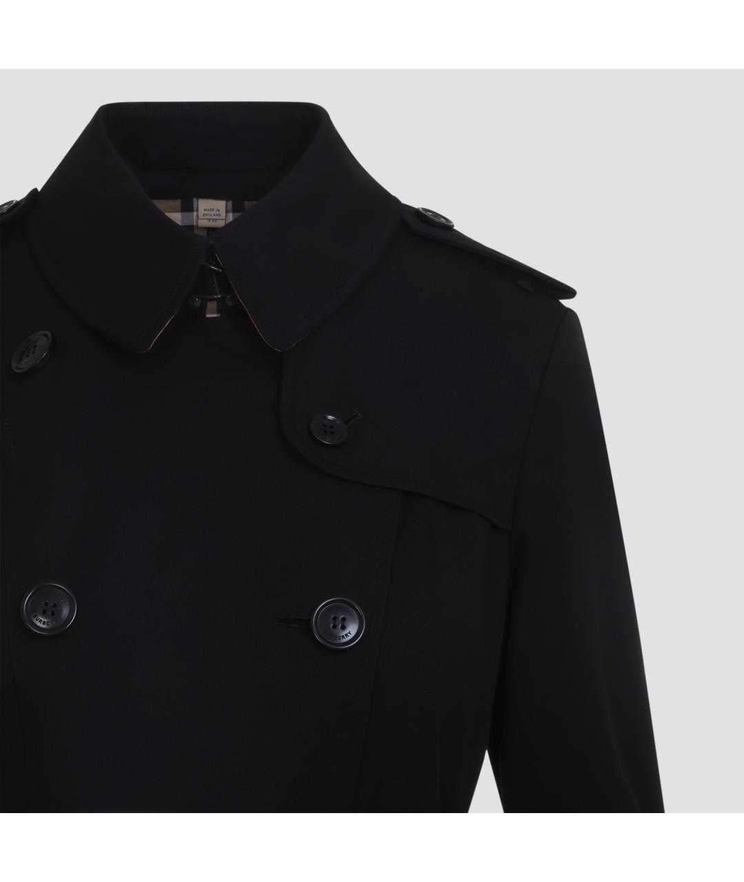 BURBERRY Черное хлопковое пальто, фото 4
