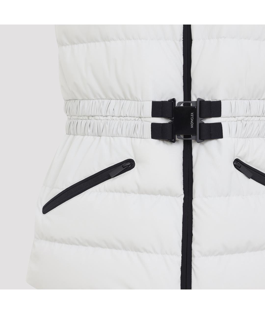 MONCLER Белый полиэстеровый жилет, фото 3