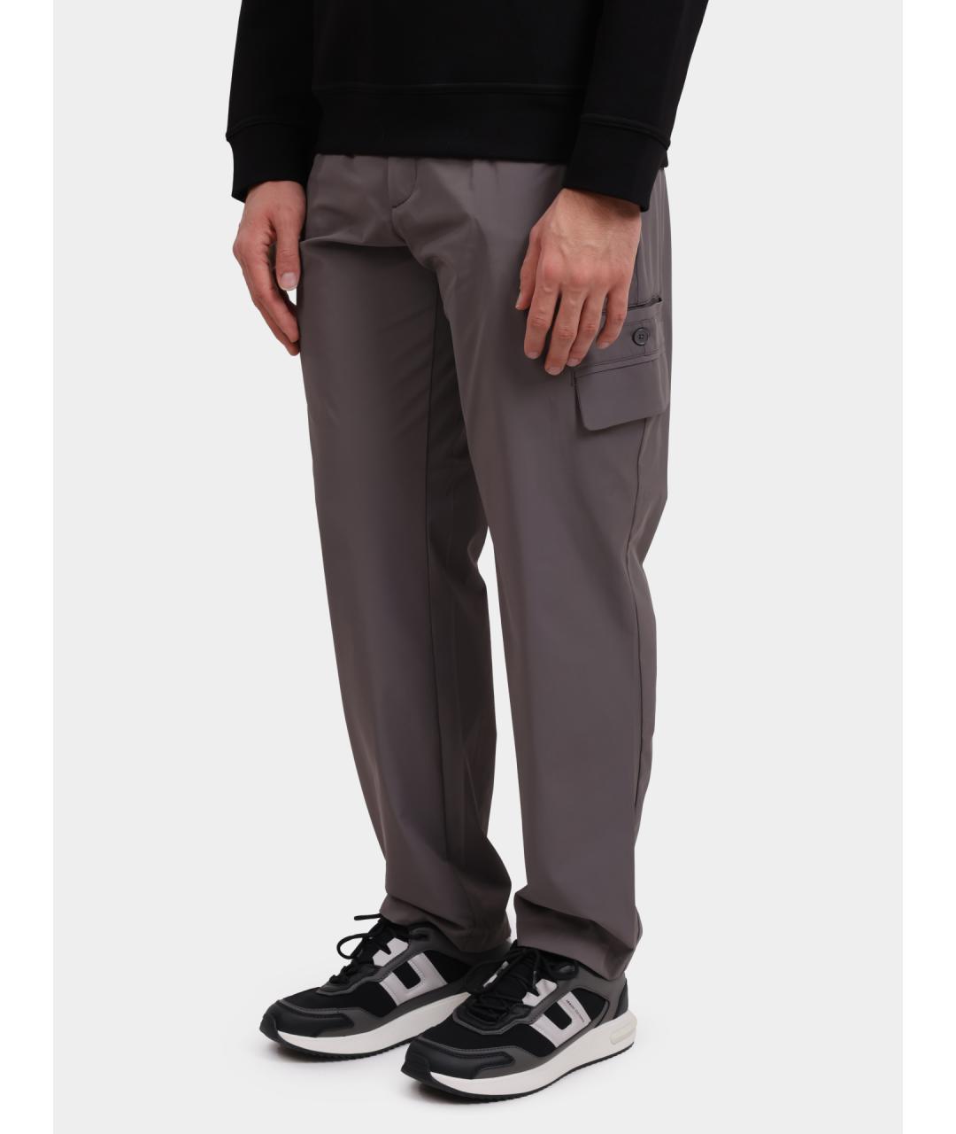 ARMANI EXCHANGE Серые повседневные брюки, фото 3