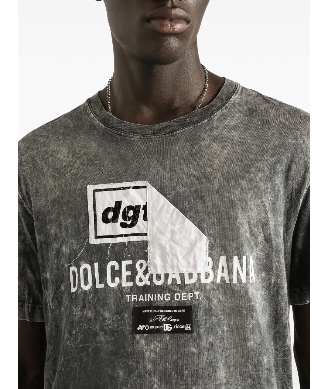 DOLCE&GABBANA Мульти хлопковая футболка, фото 5