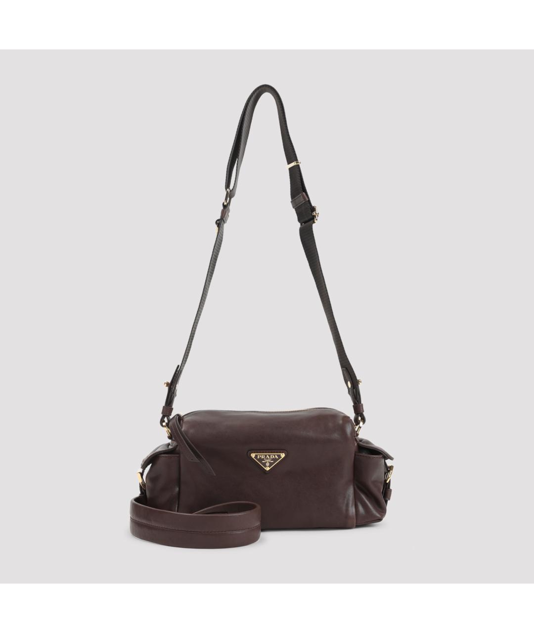PRADA Коричневая кожаная сумка через плечо, фото 2