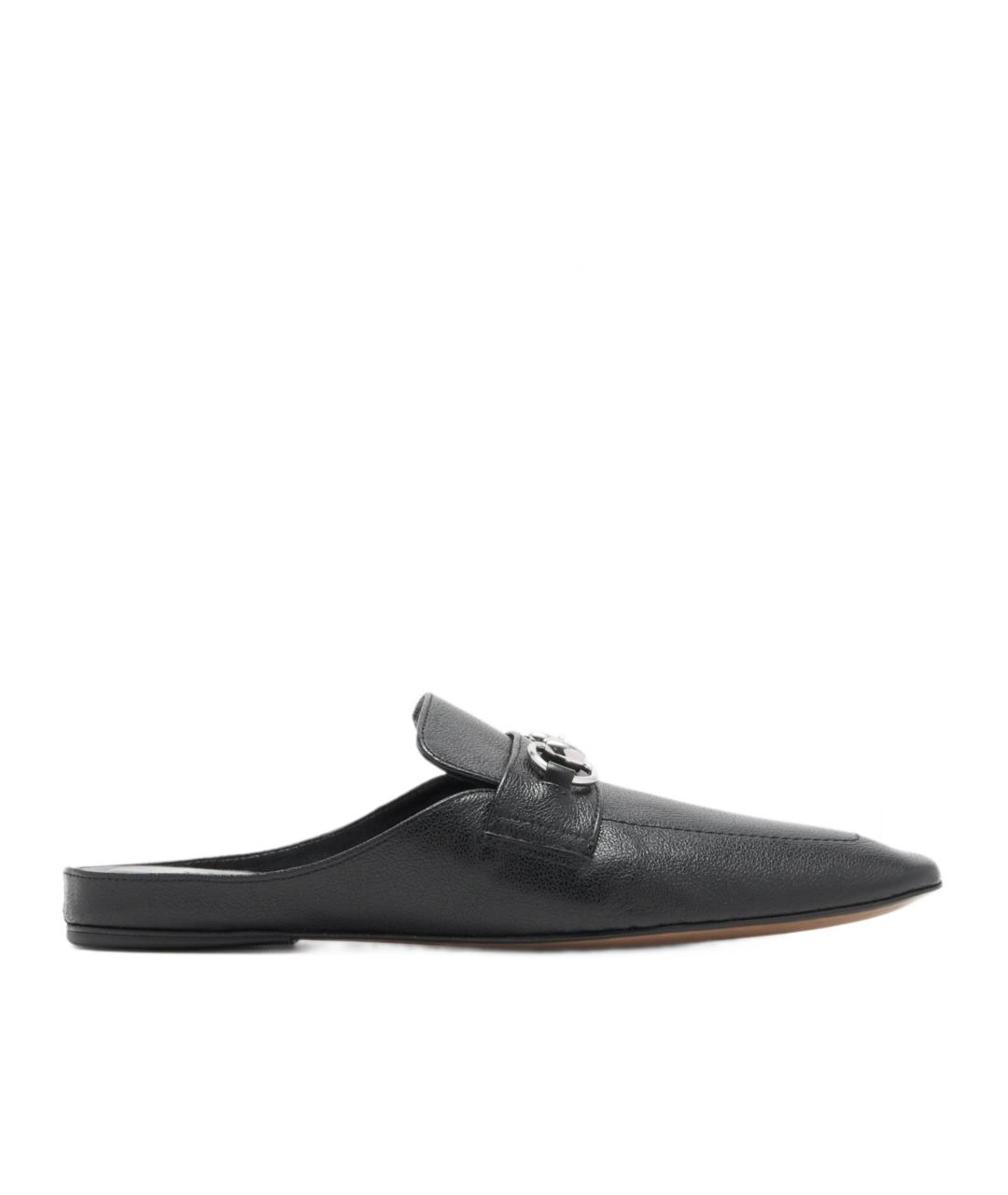 GUCCI Черные кожаные мюли, фото 1