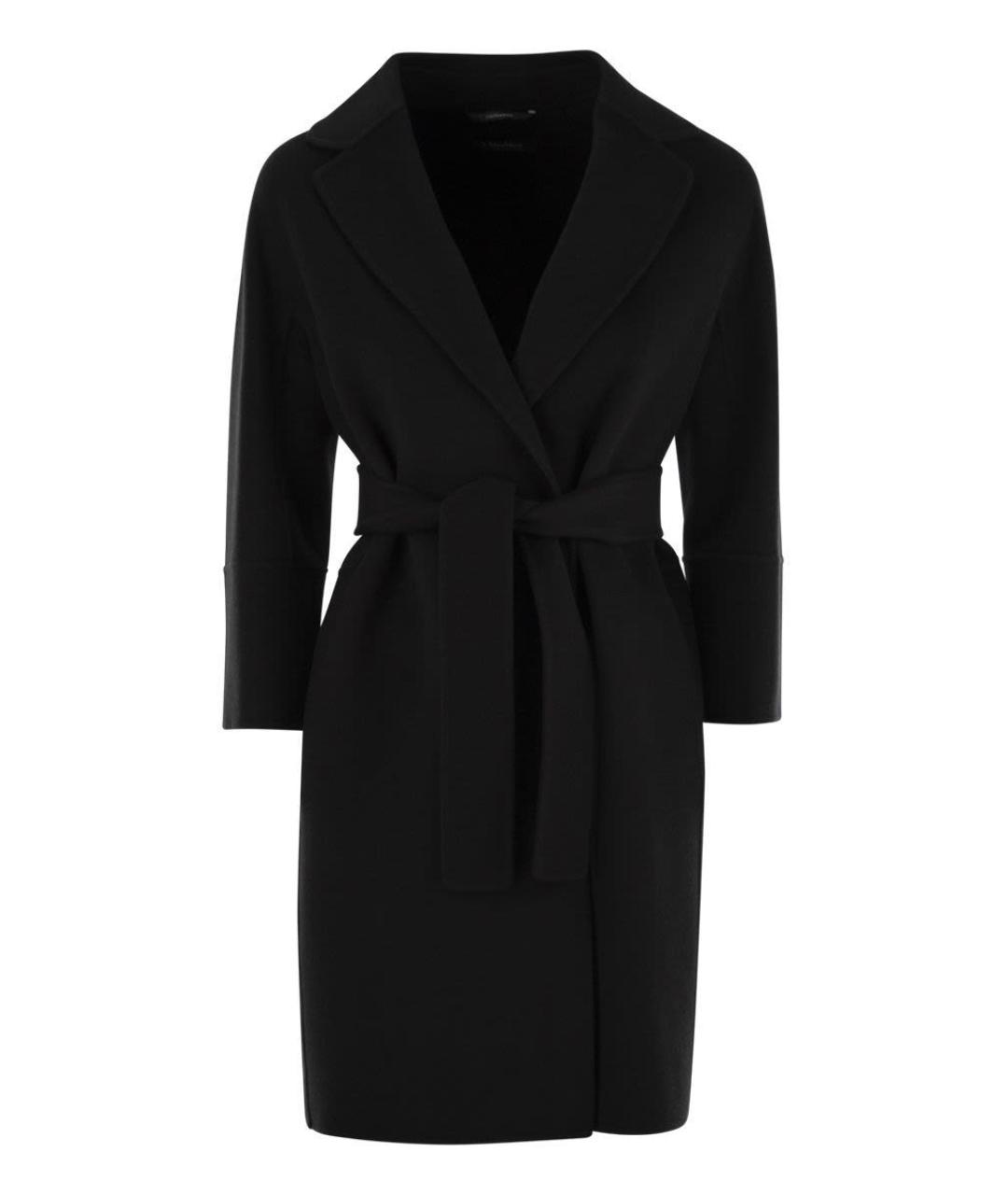 'S MAX MARA Черное шерстяное пальто, фото 1