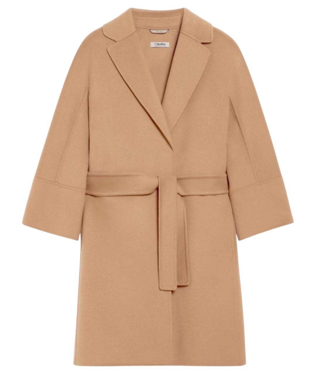'S MAX MARA Бежевое шерстяное пальто, фото 1